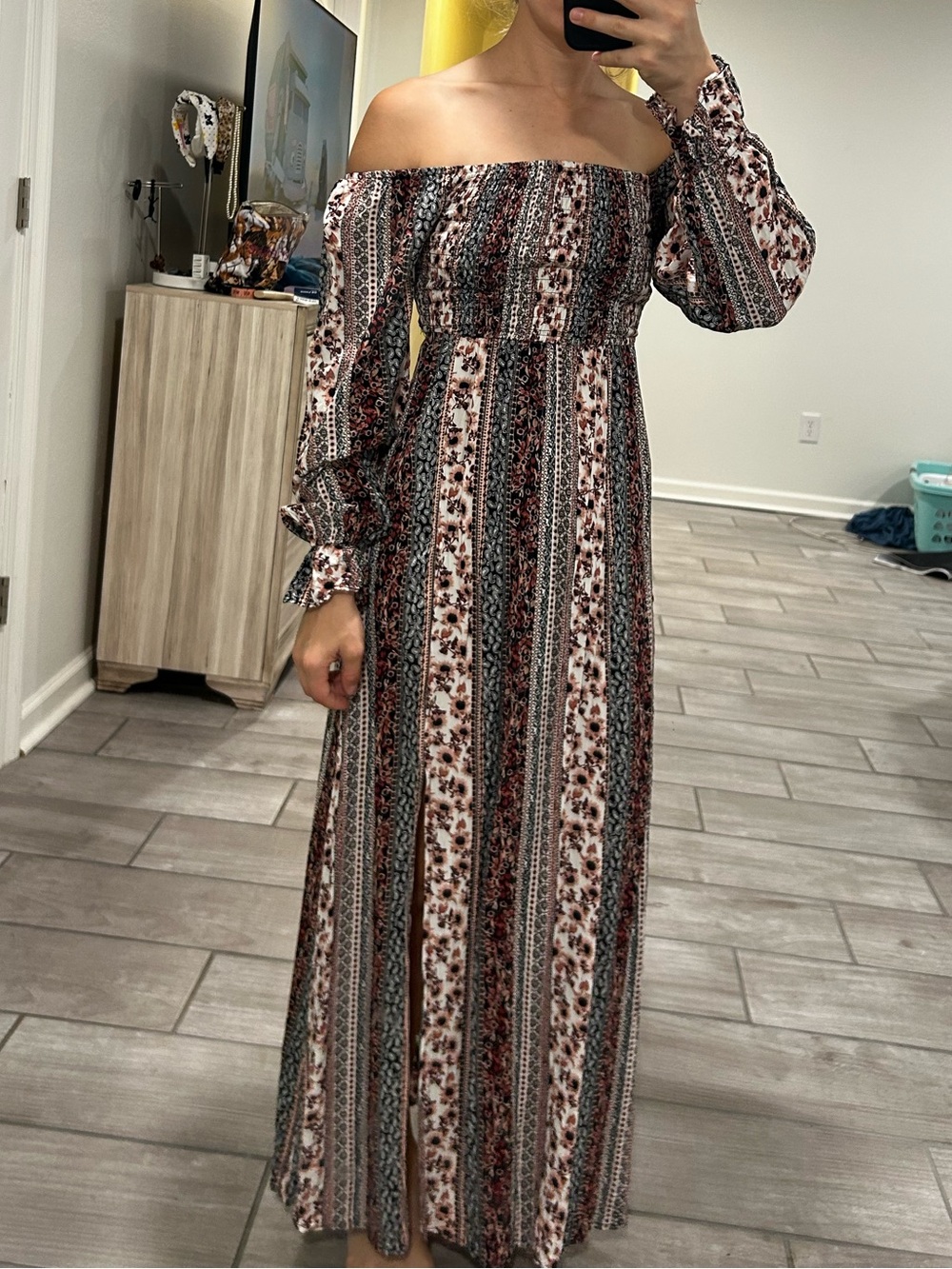 Pink Lily Boho Floral Maxi Dress